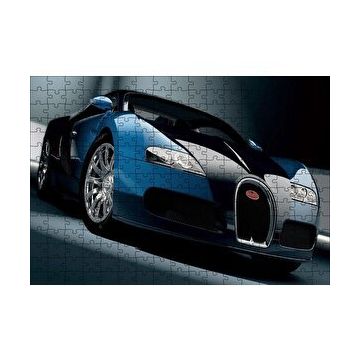 Cakapuzzle Mavi Siyah Bugatti 120 Parça Ahşap Puzzle