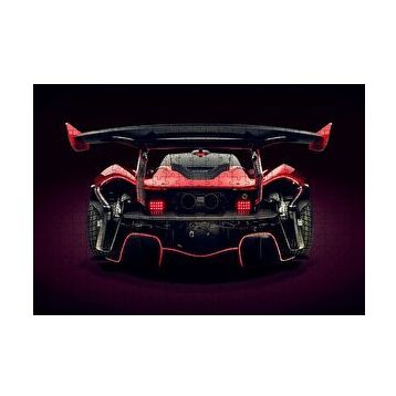Cakapuzzle McLaren P1 GTR Arka Görünüş 120 Parça Ahşap Puzzle