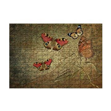 Cakapuzzle Mektup Satırları ve Kelebekler 120 Parça Ahşap Puzzle