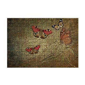 Cakapuzzle Mektup Satırları ve Kelebekler 120 Parça Ahşap Puzzle
