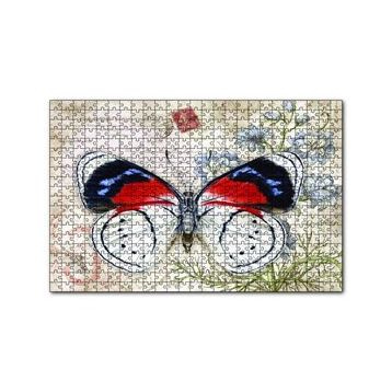 Cakapuzzle Mektup Zeminde Kelebek 120 Parça Ahşap Puzzle