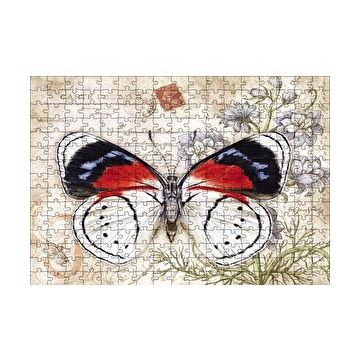 Cakapuzzle Mektup Zeminde Kelebek 120 Parça Ahşap Puzzle