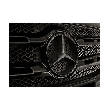 Cakapuzzle Mercedes Benz Logo Karanlık Mod 120 Parça Ahşap Puzzle