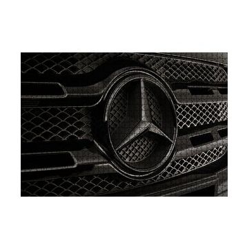 Cakapuzzle Mercedes Benz Logo Karanlık Mod 120 Parça Ahşap Puzzle