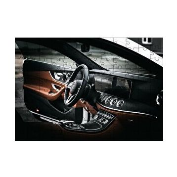 Cakapuzzle Mercedes Kokpit Deri Döşemeler Detay 120 Parça Ahşap Puzzle