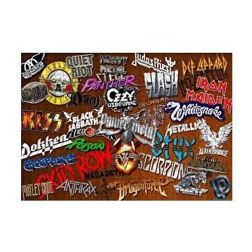 Cakapuzzle Meşhur Rock Grupları 120 Parça Ahşap Puzzle