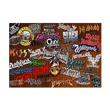 Cakapuzzle Meşhur Rock Grupları 120 Parça Ahşap Puzzle