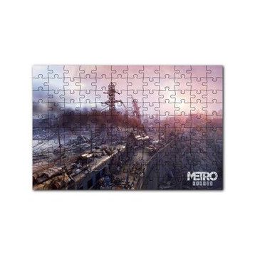 Cakapuzzle Metro Exodus Buharlı Tren ve Harabe Şehir 120 Parça Ahşap Puzzle
