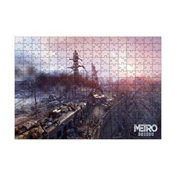 Cakapuzzle Metro Exodus Buharlı Tren ve Harabe Şehir 120 Parça Ahşap Puzzle