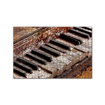 Cakapuzzle Metruk Piyanonun Tuşları Yakın Çekim 120 Parça Ahşap Puzzle