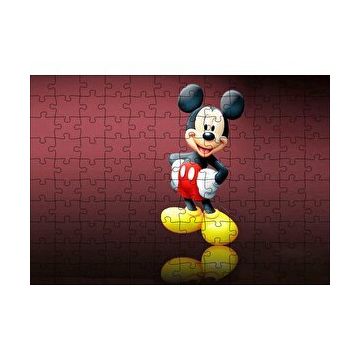 Cakapuzzle Mickey Mouse Çizgi Film Duvar 120 Parça Ahşap Puzzle