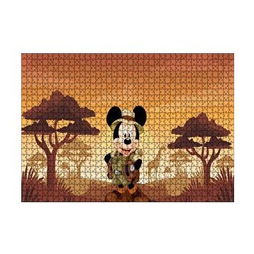 Cakapuzzle Mickey Mouse Çizgi Film Safari Gün Batımı 120 Parça Ahşap Puzzle