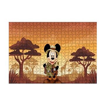 Cakapuzzle Mickey Mouse Çizgi Film Safari Gün Batımı 120 Parça Ahşap Puzzle