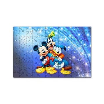 Cakapuzzle Mickey Mouse Donald Duck Ve Pluto 120 Parça Ahşap Puzzle