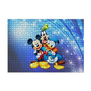 Cakapuzzle Mickey Mouse Donald Duck Ve Pluto 120 Parça Ahşap Puzzle