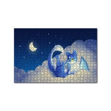 Cakapuzzle Mika Sevimli Ejderha Bulutlarda 120 Parça Ahşap Puzzle