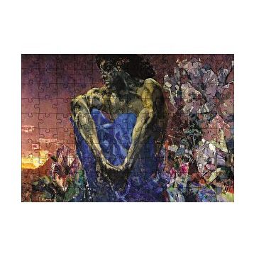 Cakapuzzle Mikhail Vrubel İblis Oturmuş 120 Parça Ahşap Puzzle