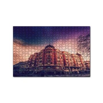 Cakapuzzle Mimari Kırmızı Köşe Bina 120 Parça Ahşap Puzzle