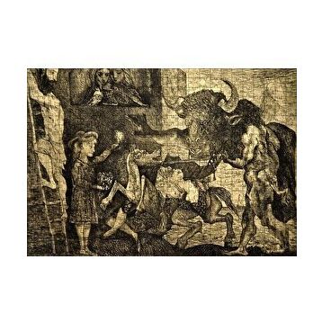 Cakapuzzle Minotauromachy 1935 by Pablo Picasso 120 Parça Ahşap Puzzle