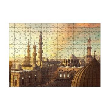 Cakapuzzle Mısır Ramazan Camii ve Şehir Manzarası 120 Parça Ahşap Puzzle