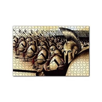 Cakapuzzle Mızraklı ve Kalkanlı Askerler 120 Parça Ahşap Puzzle