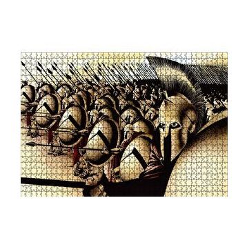 Cakapuzzle Mızraklı ve Kalkanlı Askerler 120 Parça Ahşap Puzzle