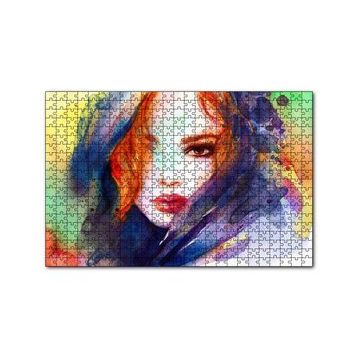 Cakapuzzle Modern Sanat Başı Örtülü Kadın 120 Parça Ahşap Puzzle