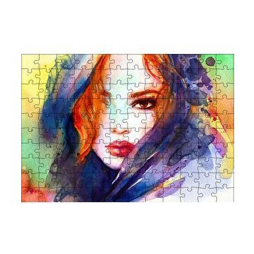 Cakapuzzle Modern Sanat Başı Örtülü Kadın 120 Parça Ahşap Puzzle