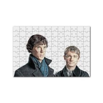 Cakapuzzle Modern Sherlock Holmes ve Dr Watson 120 Parça Ahşap Puzzle