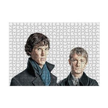 Cakapuzzle Modern Sherlock Holmes ve Dr Watson 120 Parça Ahşap Puzzle