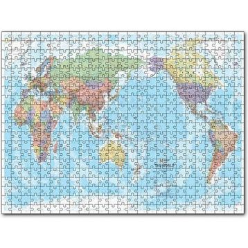 Cakapuzzle Modern ve Güncel Dünya Haritası 500 Parça Puzzle