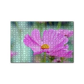 Cakapuzzle Mor Kosmeya Çiçekler Görseli 120 Parça Ahşap Puzzle