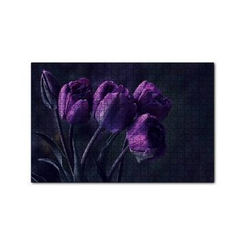 Cakapuzzle Mor Laleler 120 Parça Ahşap Puzzle