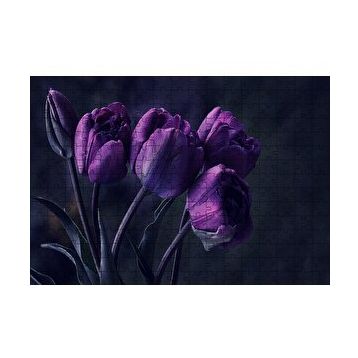 Cakapuzzle Mor Laleler 120 Parça Ahşap Puzzle