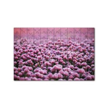 Cakapuzzle Mor Renkli Tomurcuk Çiçekler 120 Parça Ahşap Puzzle