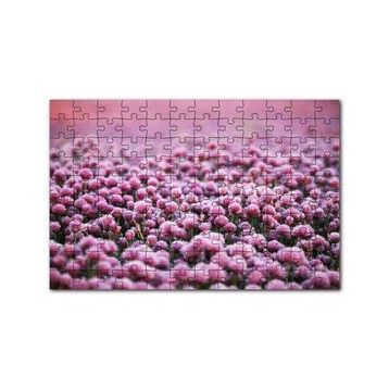 Cakapuzzle Mor Renkli Tomurcuk Çiçekler 120 Parça Ahşap Puzzle