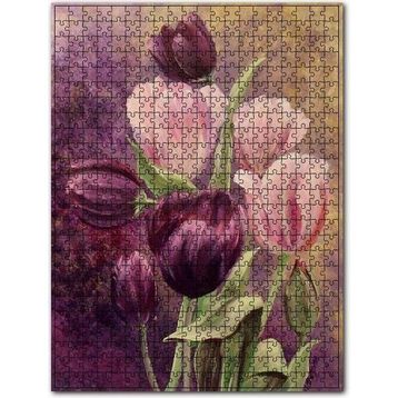 Cakapuzzle Mor ve Pembe Laleler 255 Parça Puzzle