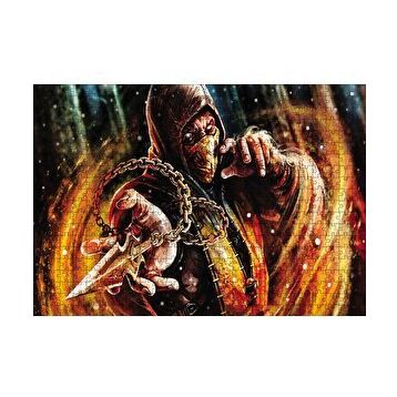 Cakapuzzle Mortal Kombat X Scorpion 120 Parça Ahşap Puzzle