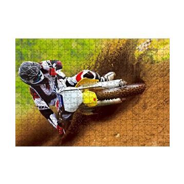 Cakapuzzle Motokros Spor Yarışı Anları 120 Parça Ahşap Puzzle