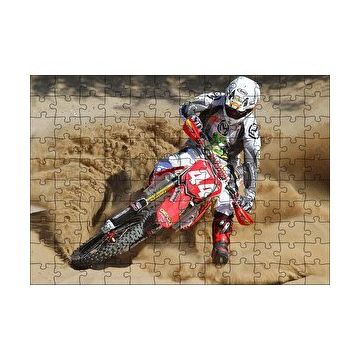 Cakapuzzle Motokros ve Çöl Kumları 120 Parça Ahşap Puzzle