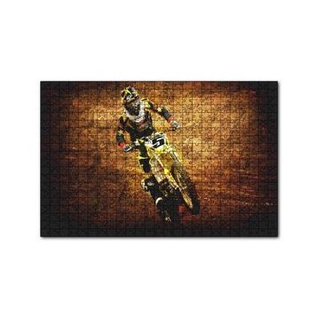 Cakapuzzle Motokros Vintage Tarzı Görsel 120 Parça Ahşap Puzzle