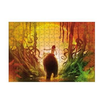 Cakapuzzle Mowgli Orman Çocuğu ve Ayı Görsel 120 Parça Ahşap Puzzle