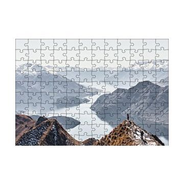 Cakapuzzle Muhteşem Göl ve Dağ Manzarası 120 Parça Ahşap Puzzle