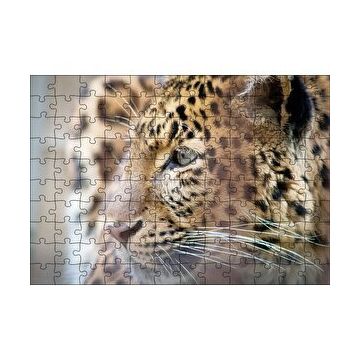 Cakapuzzle Muhteşem Güzellikteki Leopar Yakın Çekim 120 Parça Ahşap Puzzle