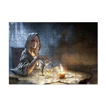 Cakapuzzle Mum Işığında Büyü Yapan Cadı 255 Parça Puzzle