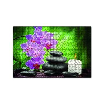 Cakapuzzle Mum Taşlar Çiçek Görseli 120 Parça Ahşap Puzzle