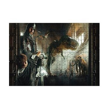 Cakapuzzle Müzede Bir Gece Çocuk Şövalye Dinozor ve Mamut 120 Parça Ahşap Puzzle