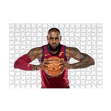 Cakapuzzle NBA Lebron James Cleveland Cavaliers Bordo Forma 120 Parça Ahşap Puzzle