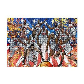 Cakapuzzle NBA Rüya Takımı Çizim 120 Parça Ahşap Puzzle