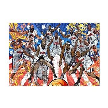 Cakapuzzle NBA Rüya Takımı Çizim 120 Parça Ahşap Puzzle